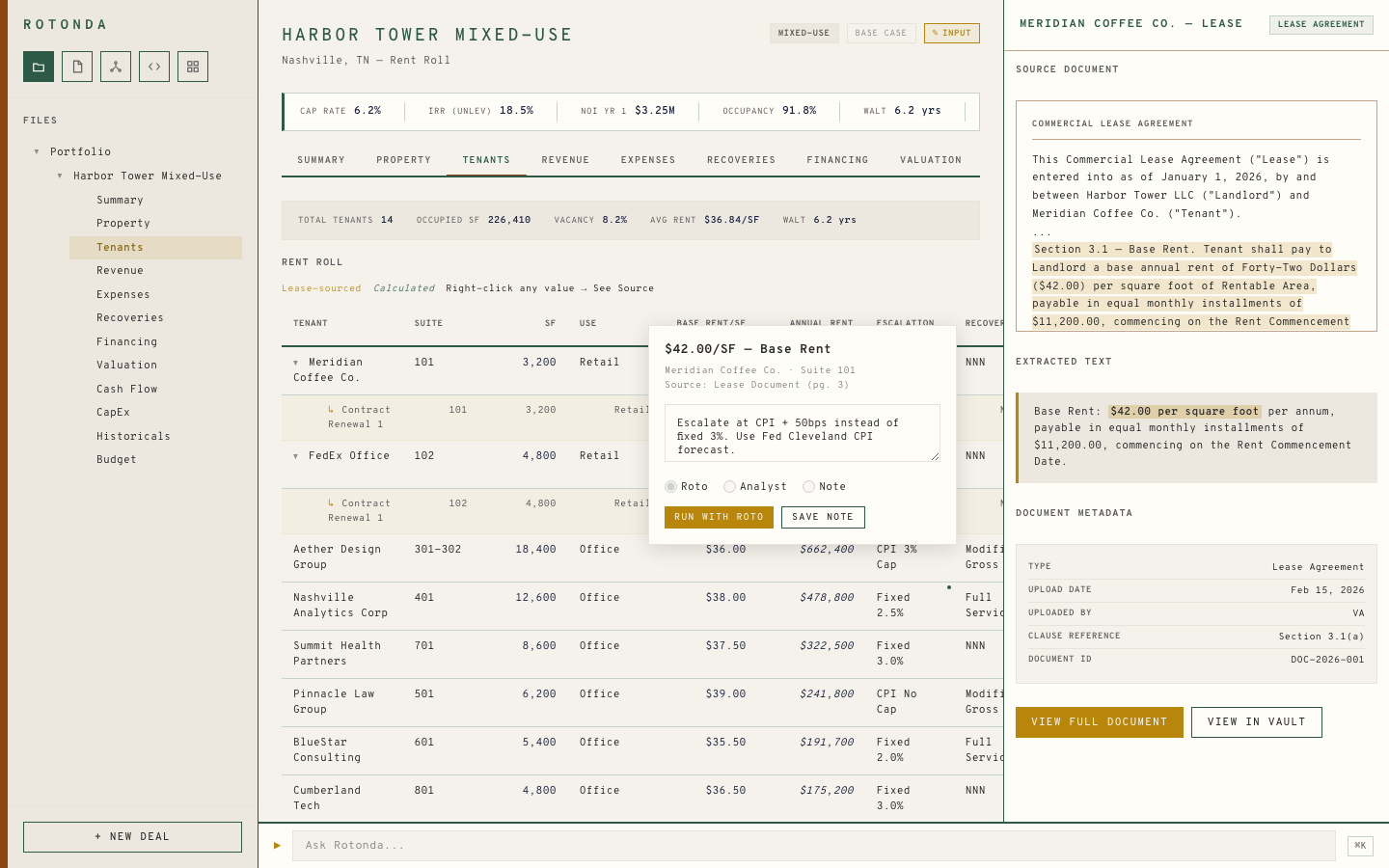 Comment card with document provenance and inline collaboration